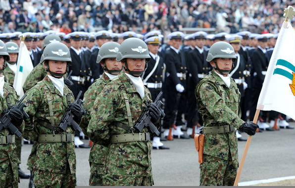 Wallpaper Marines Parade Soldiers Japanese Force Self Defence