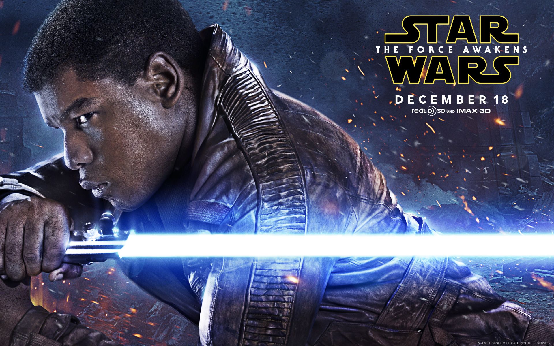 Boyega As Finn Star Wars The Force Awakens Live HD Wallpaper