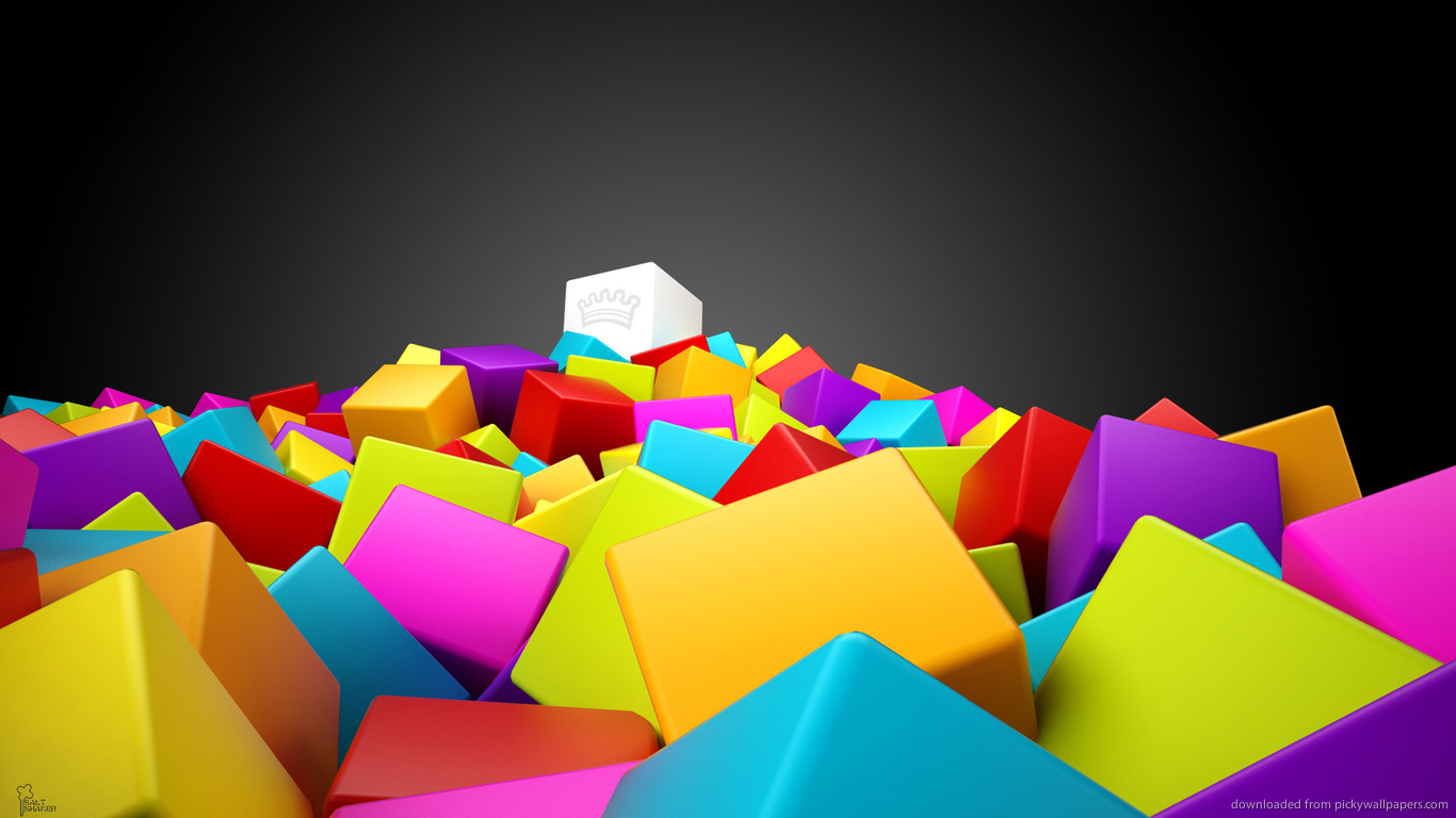 Cool 3d Colorful Cubes Wallpaper