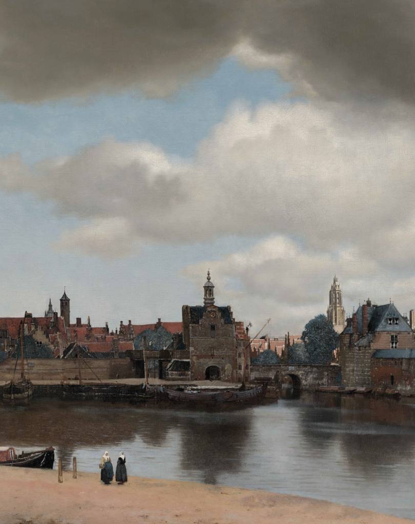 Kek Amsterdam Gezicht Op Delft Wallpaper Panel Living And Co