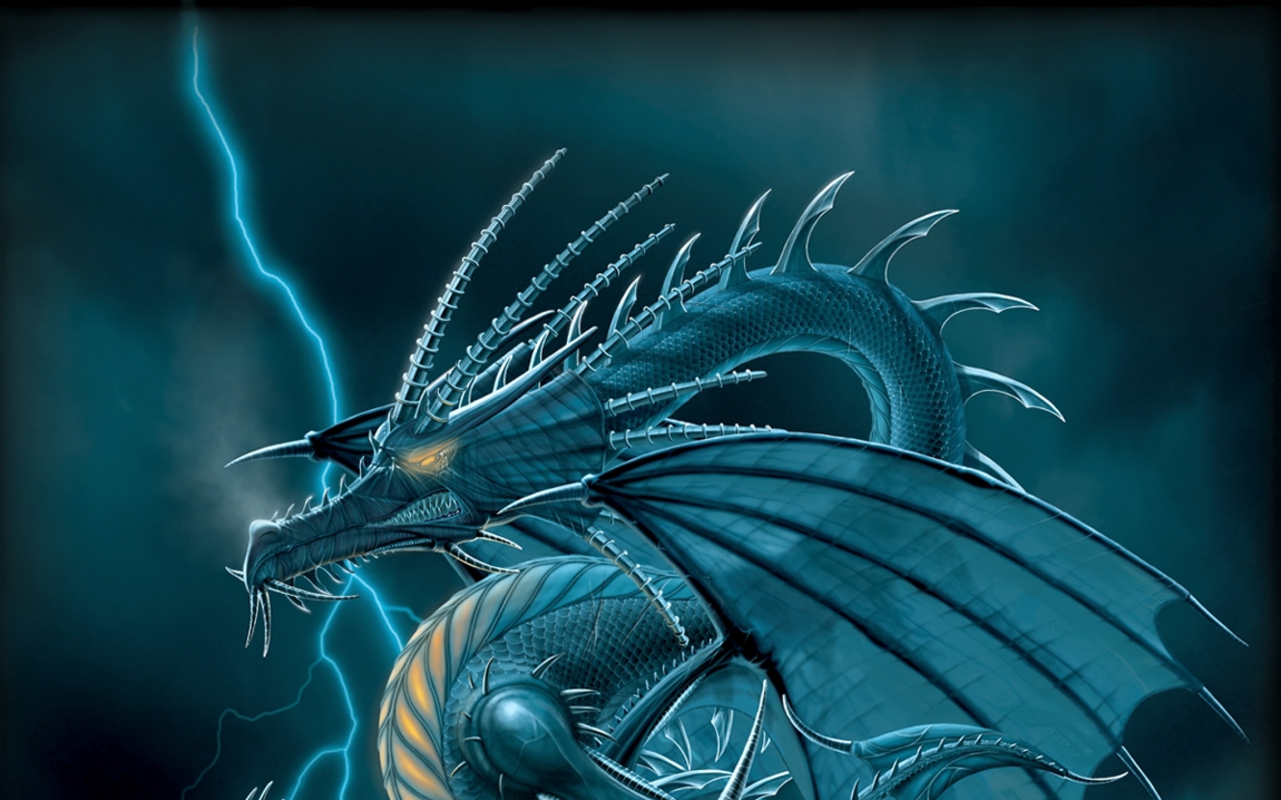 Dragons Lightning Wallpaper