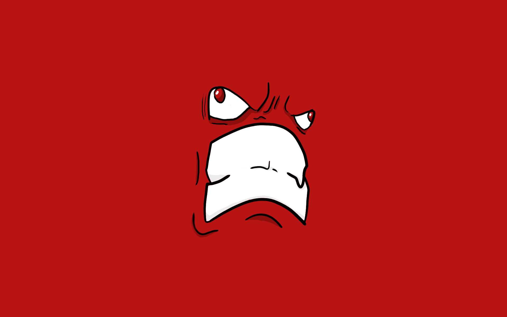 Red Angry Face Wallpaper