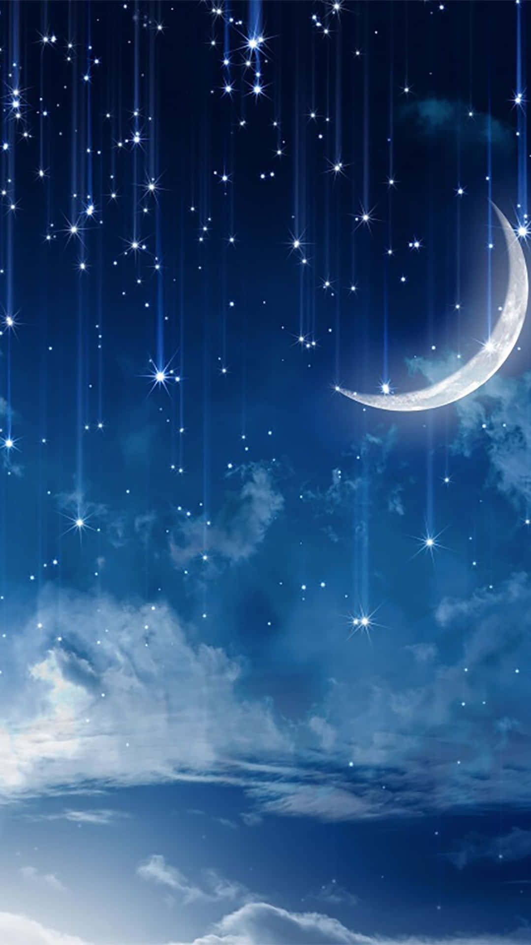 Moon And Stars iPhone Wallpaper