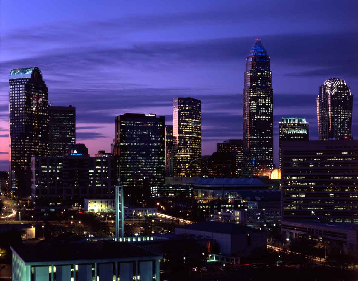 Uptown Charlotte At Night Nc