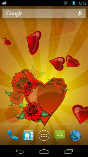 Roses Live Wallpaper For Android Hearts