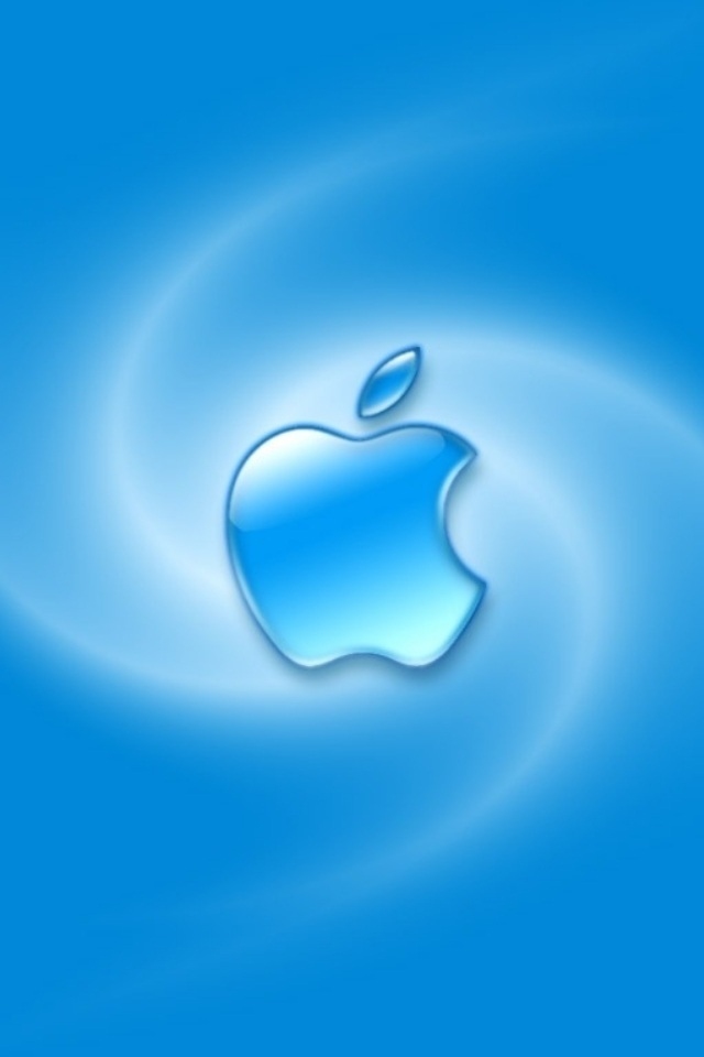 Cute Blue Apple iPhone Wallpaper Best HD