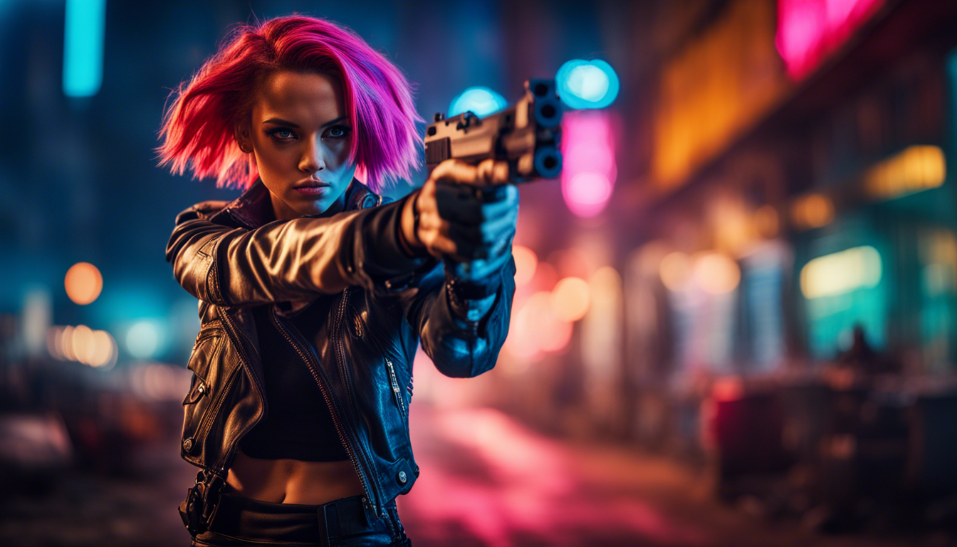 Girl With Gun Wallpaper