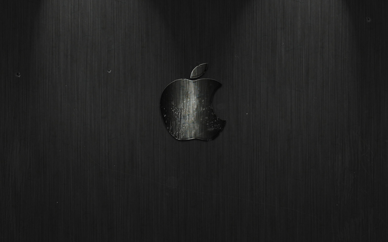 Gray Metal Apple Wallpaper
