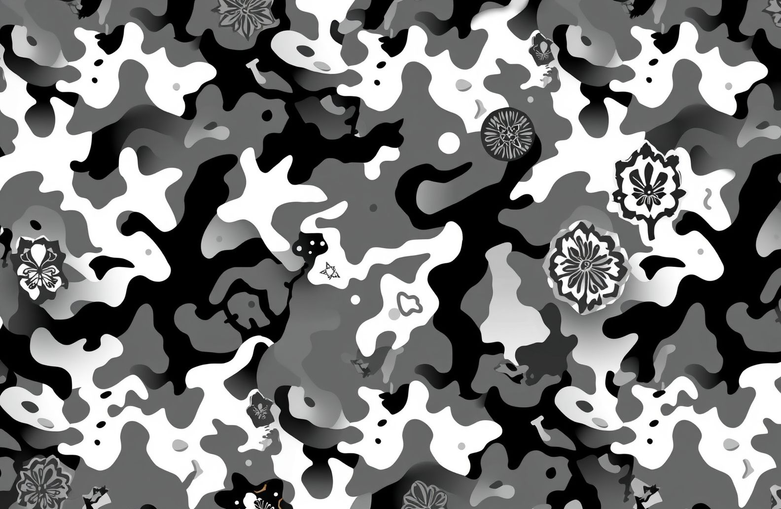 Black And White Camo Wallpaper