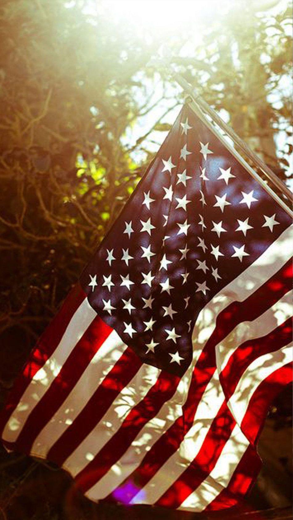 American Usa Flag Sunray 4k Ultra HD Mobile Wallpaper