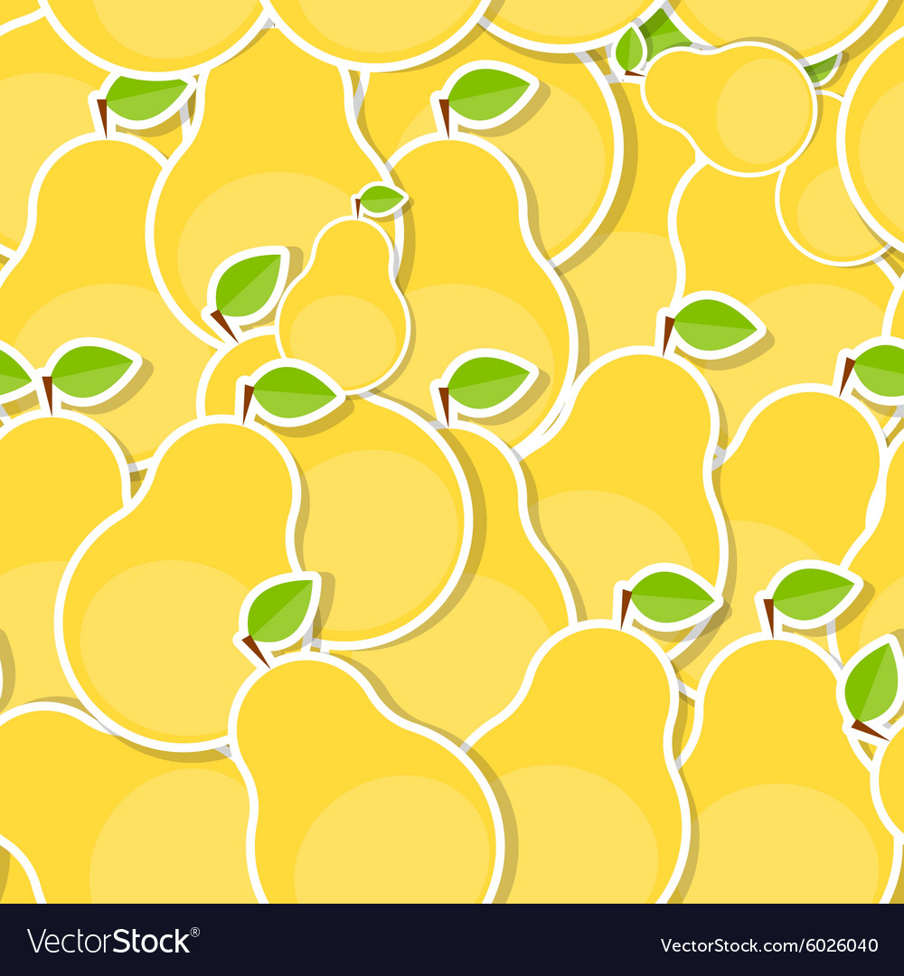 Seamless Pattern Background From Pear Royalty Vector