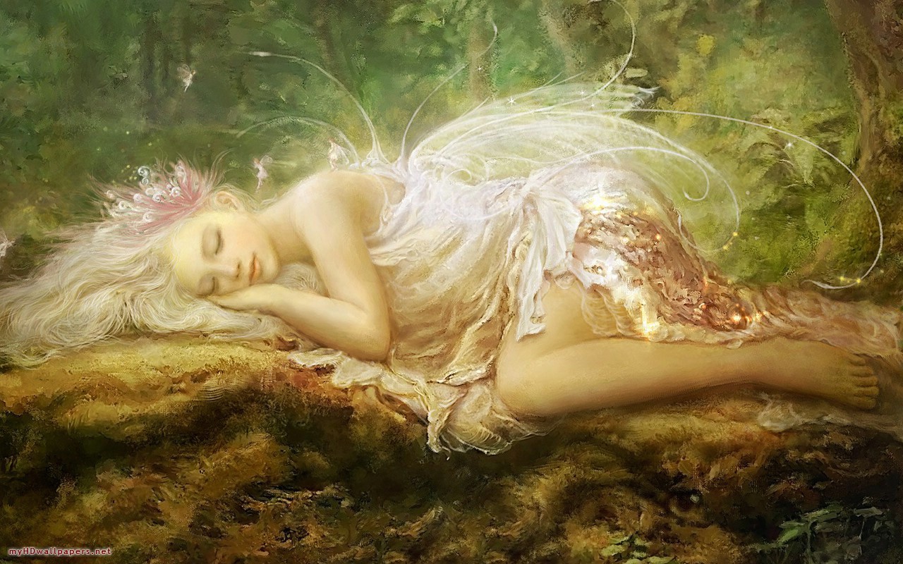 Painting Fairy Desktop Wallpaper HD And