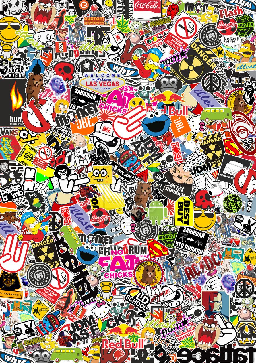 Image About Sticker Bomb Jdm And Stickers