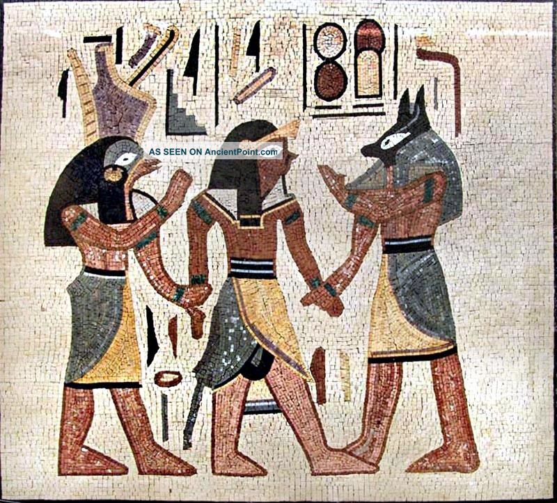 Wallpaper Murals Art Egyptian Scene Mosaic Tile Stone Wall Mural