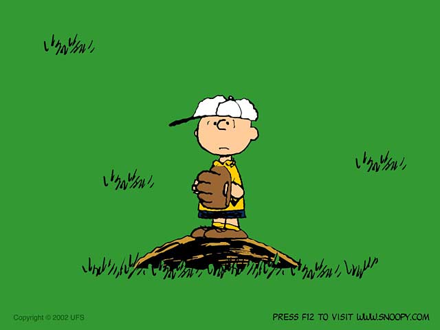 The Peanuts Baseball Game Screensaver features Charly Brown and 640x480