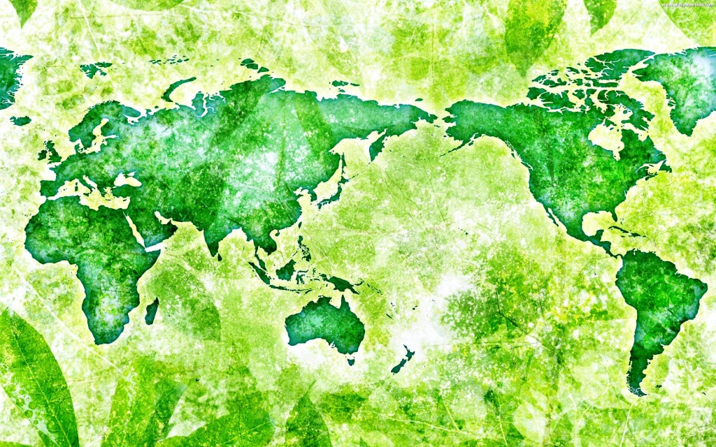 Wallpaper Green Exclusive World Map High Resolution