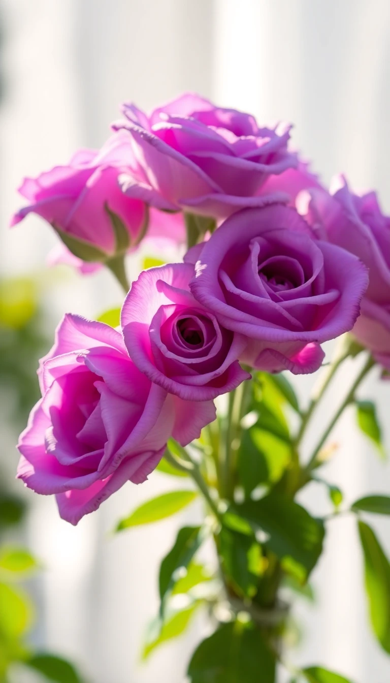 Beautiful Purple Roses Wallpaper