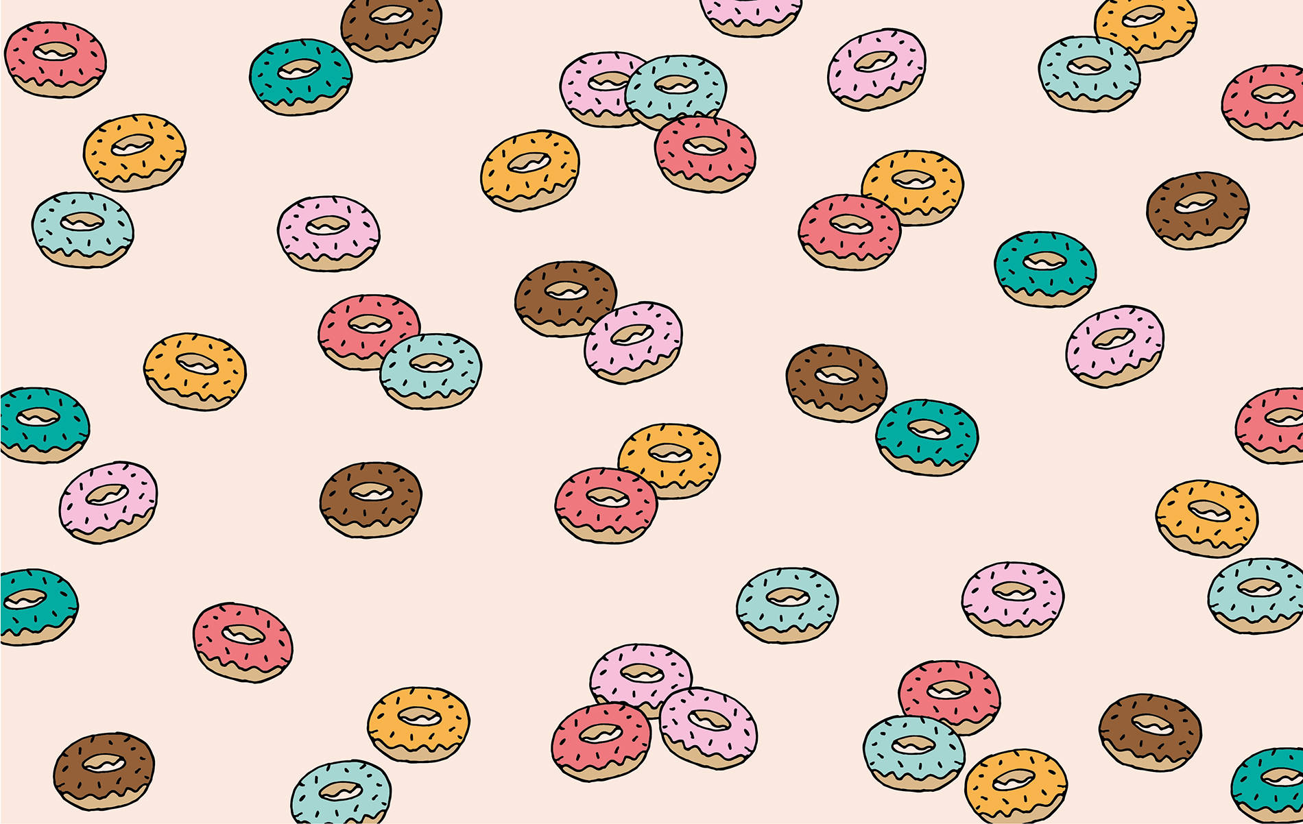 Scattered Glazed Donuts 84f8x7hzc3pljbs8 Wallpaper