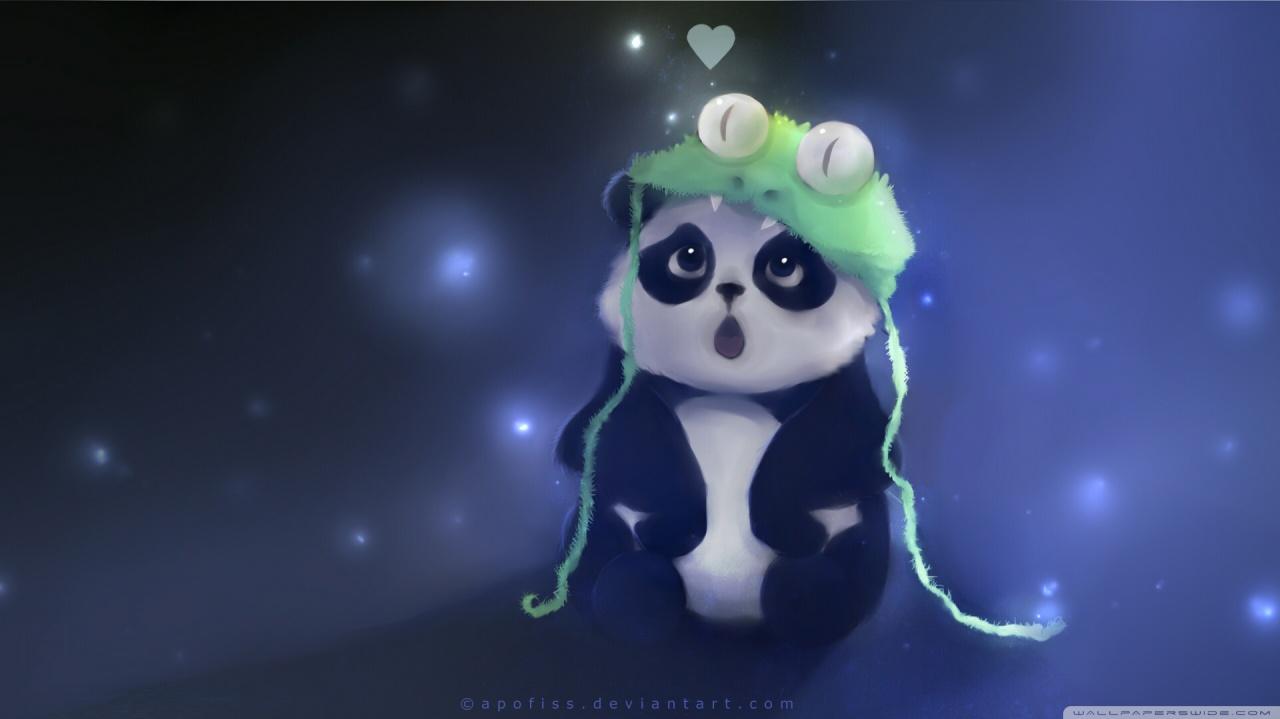 Cute Panda Painting Ultra HD Desktop Background Wallpaper For 4k