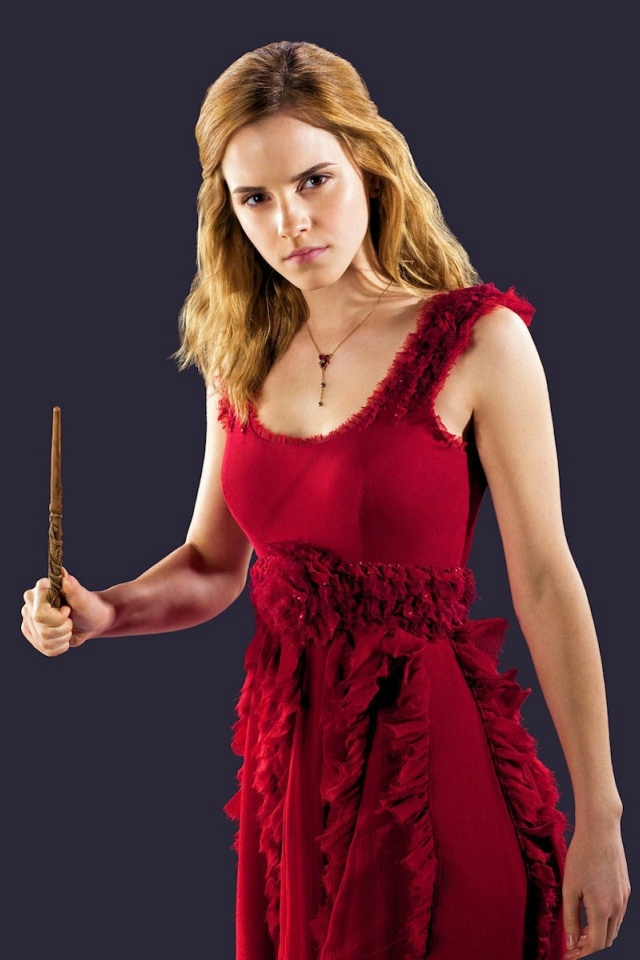 Emma Watson Red Dress iPhone Wallpaper And 4s