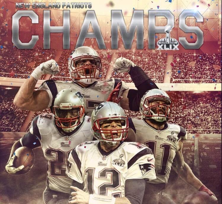 New England Patriots Super Bowl XLIX Champions   Boston Sports Then 750x689