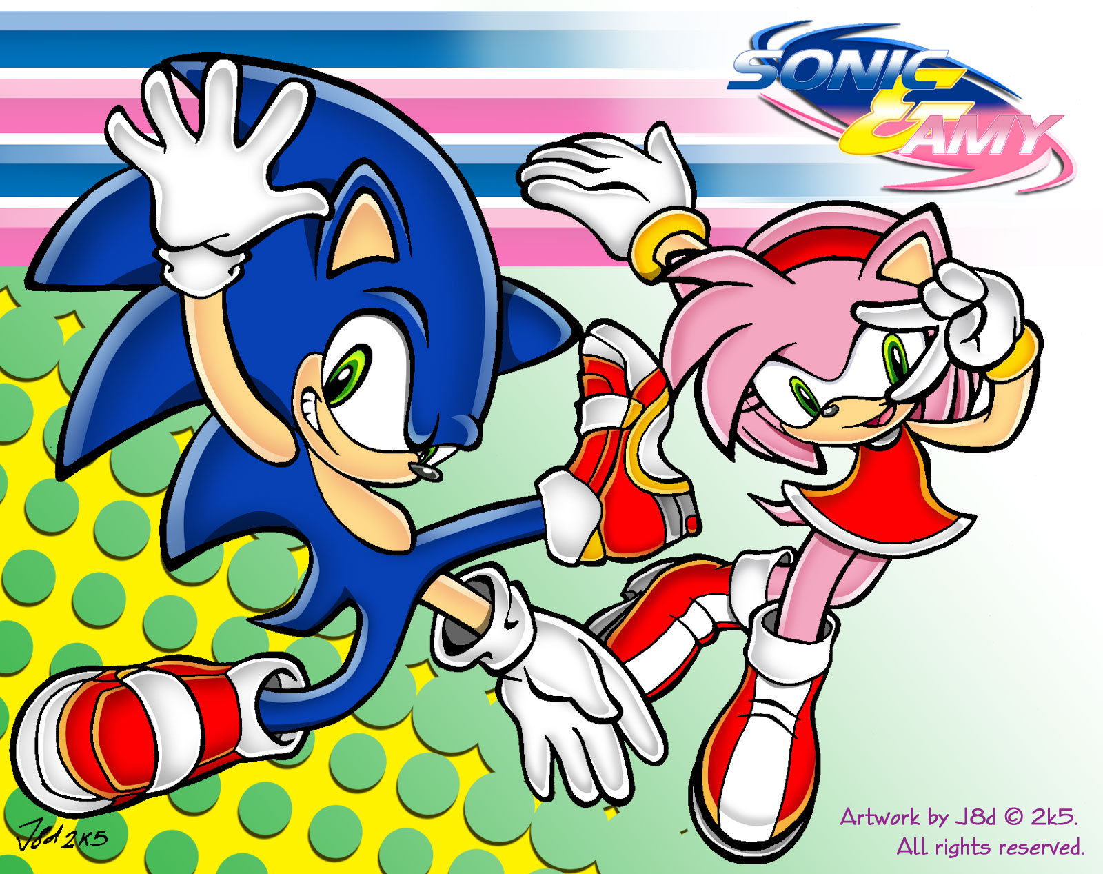 Sonic And Amy By J8d