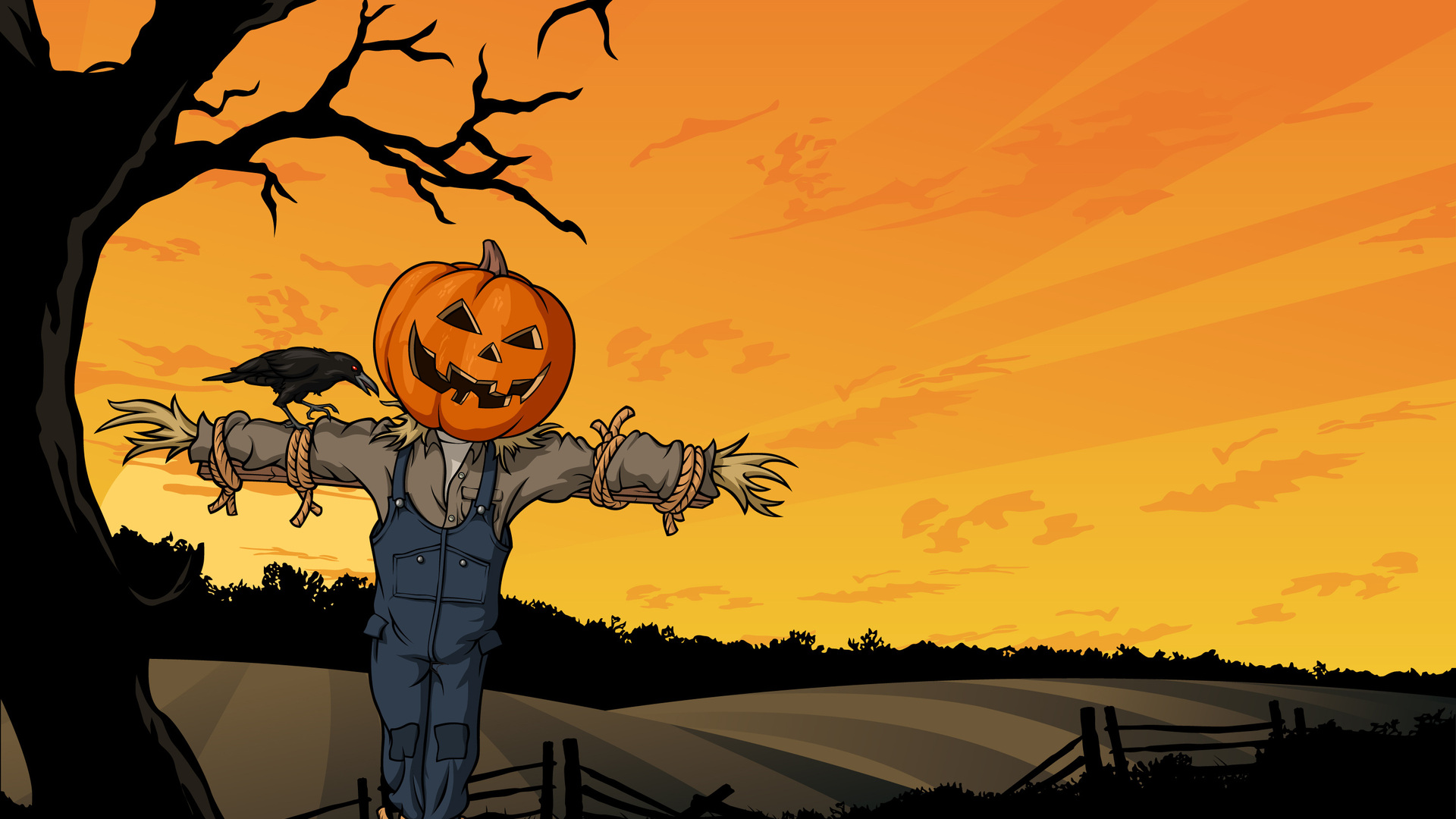 Scarecrow Halloween Horror Fright Creepy Field