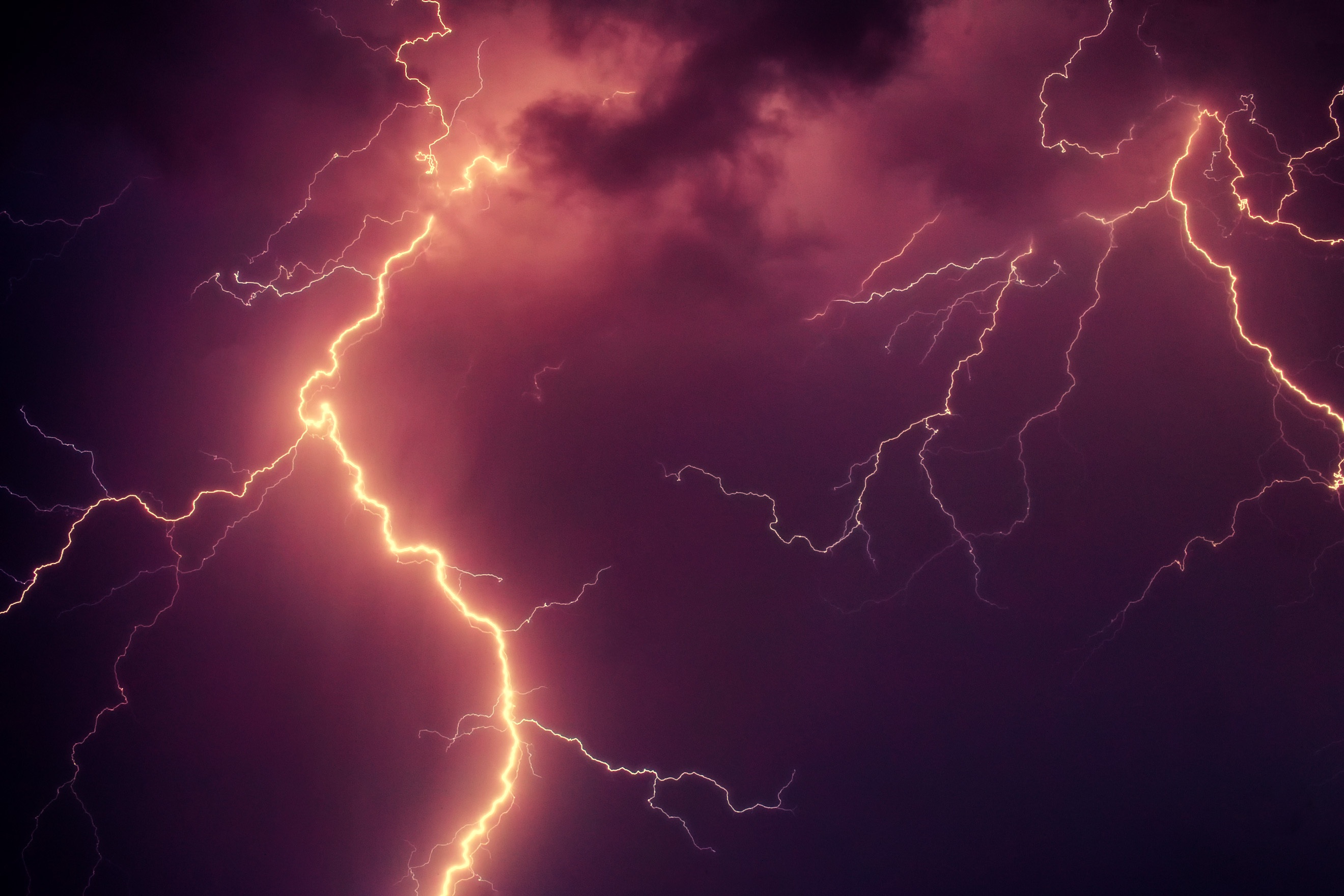 Thunderstorm Lightning Strike HD Nature 4k Wallpaper Image