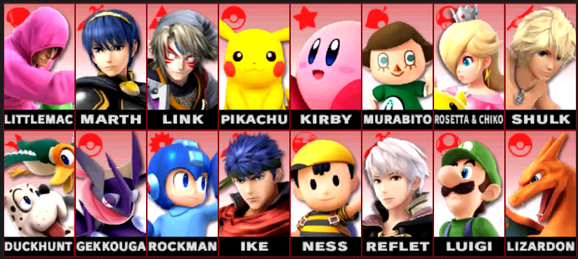 My Super Smash Bros Roster By Axellover874