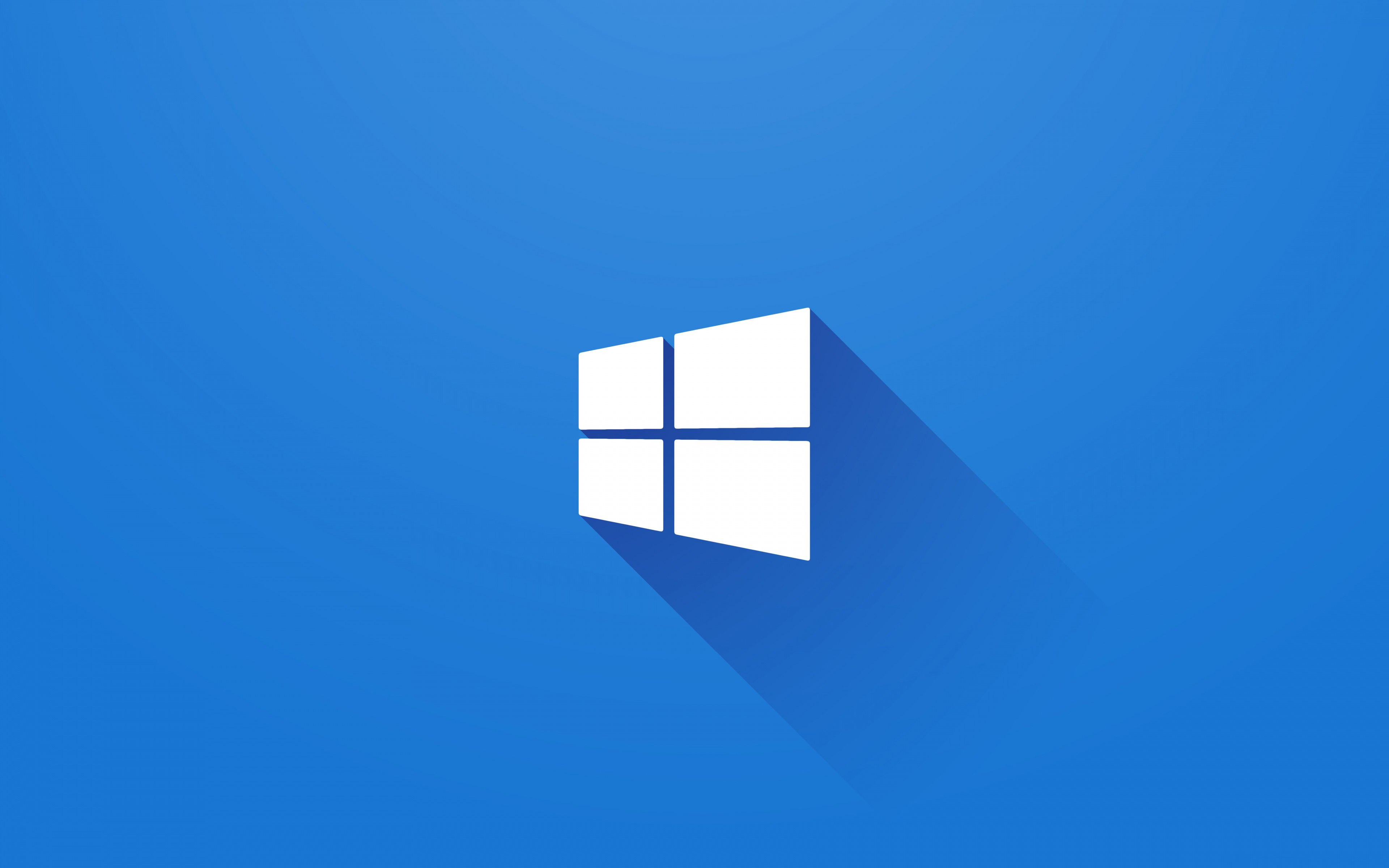 Windows 10 White Logo on Blue Background