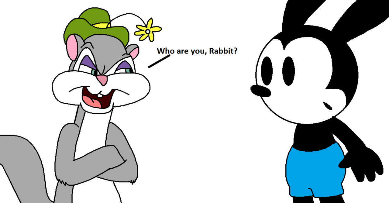 Slappy Squirrel Meets Oswald The Lucky Rabbit By Supermarcoslucky96 On