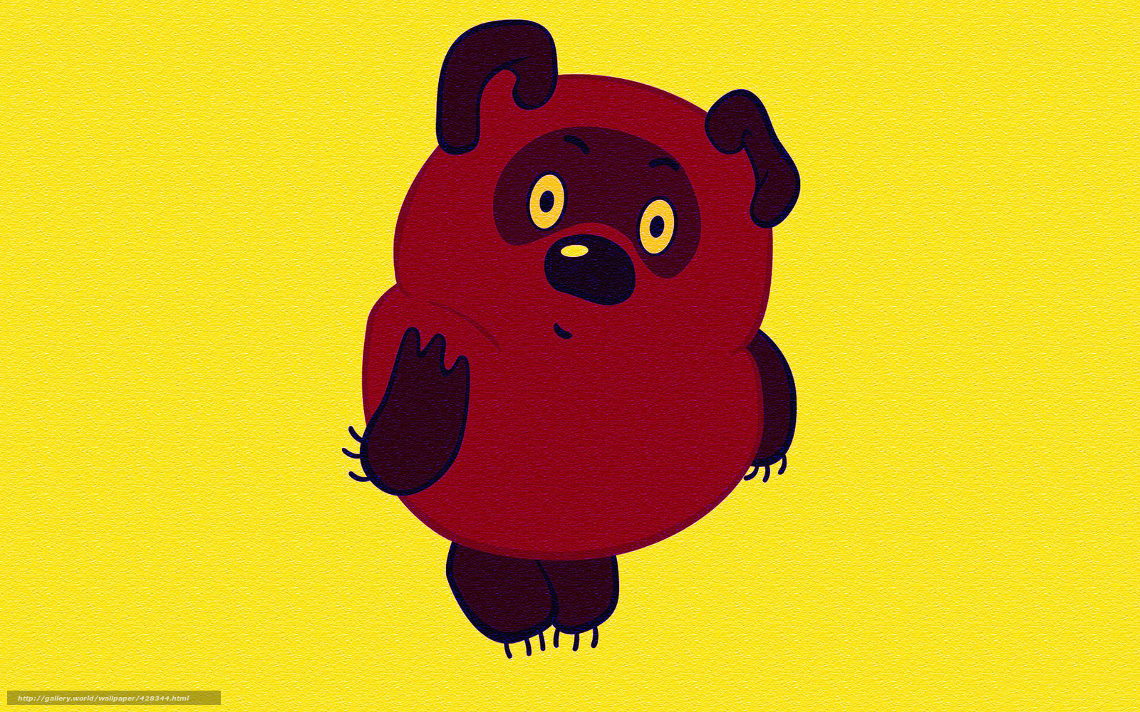 Wallpaper Yellow Background Character Winnie The Pooh