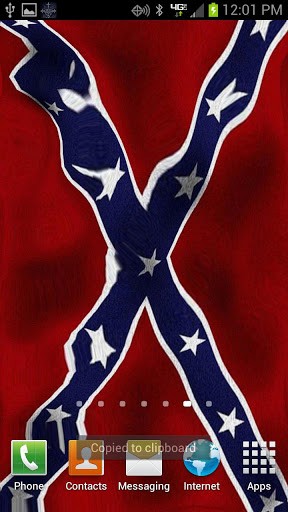 Rebel Flag Live Wallpaper also known as the Dixie Flag Redneck Flag