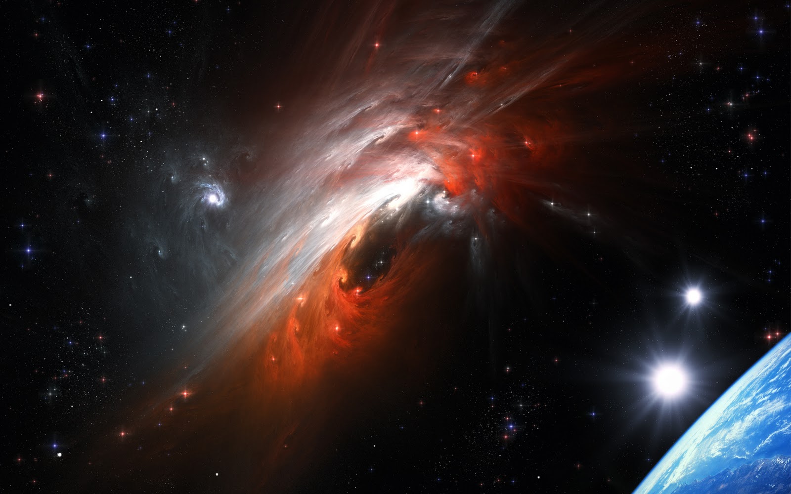 3d Art Space Earth Stars HD Wallpaper Epic Desktop Background