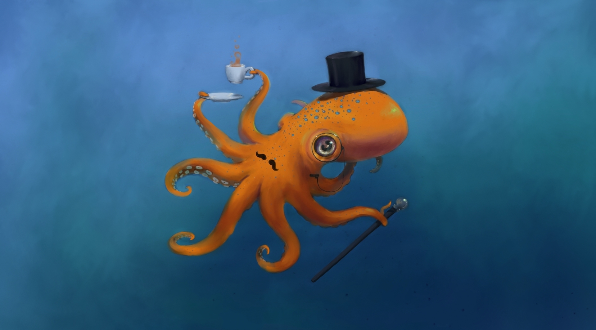 Funny Octopus Wallpaper HD