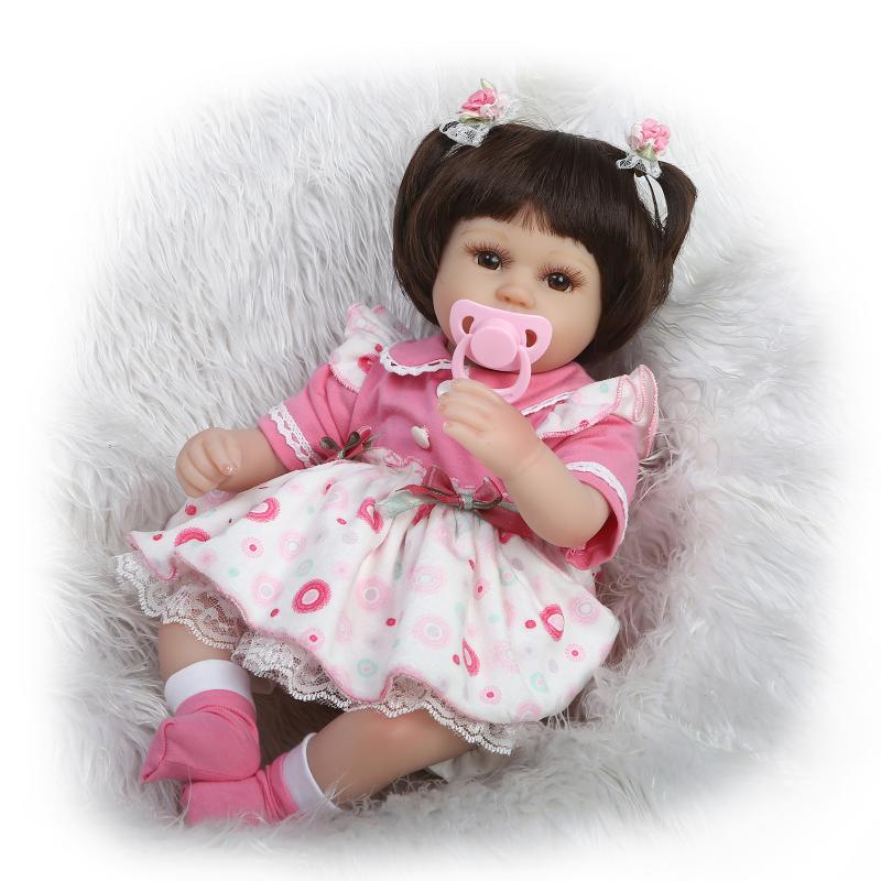 Npkcollection Brand 40cm Silicone Reborn Baby Girl Dolls Toys