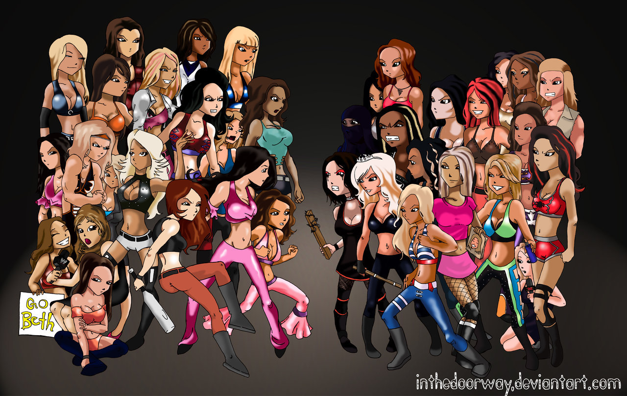 Wwe Divas Vs Tna Knockouts By Inthedoorway