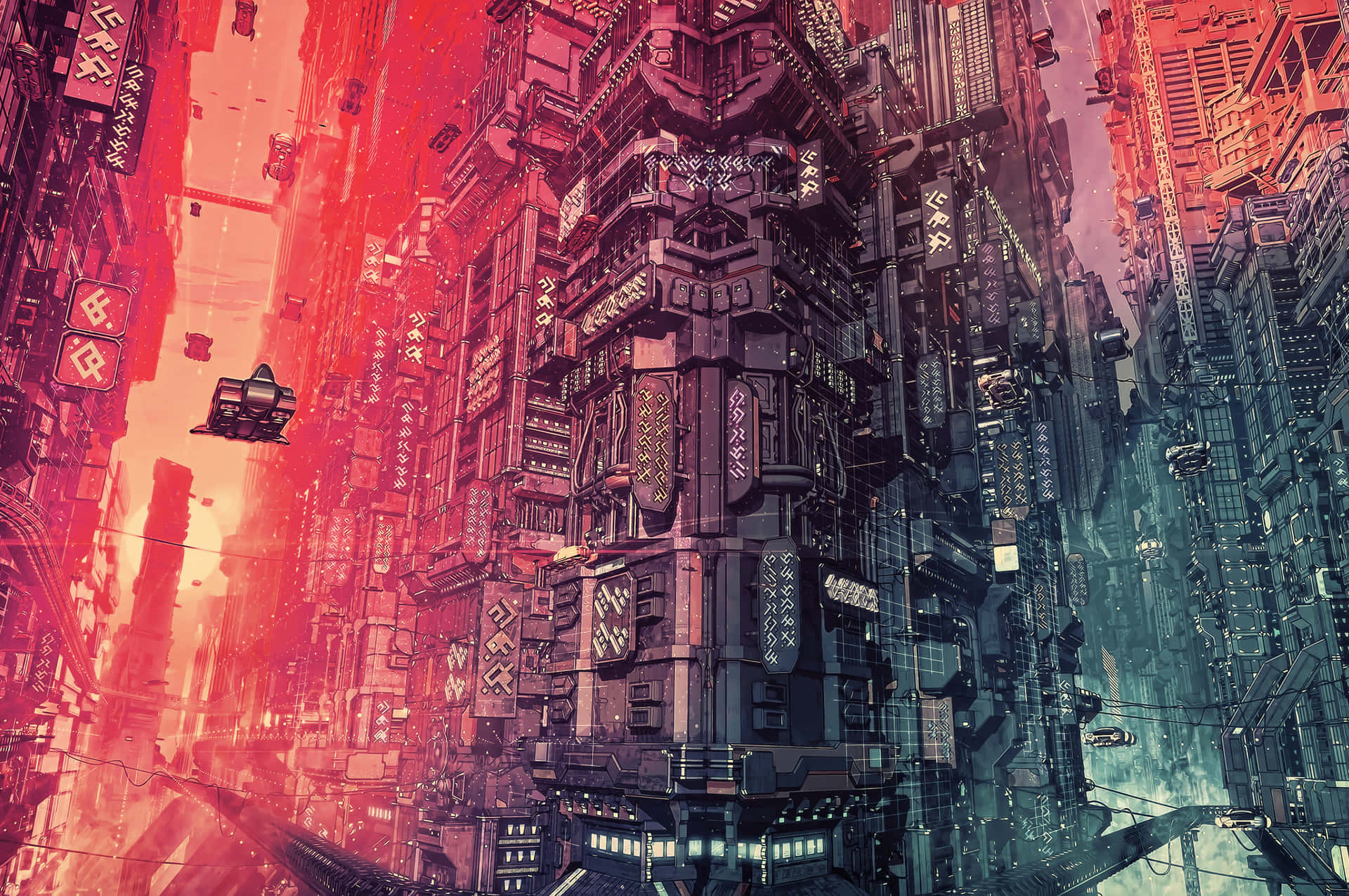 City Pixel Art Wallpaper