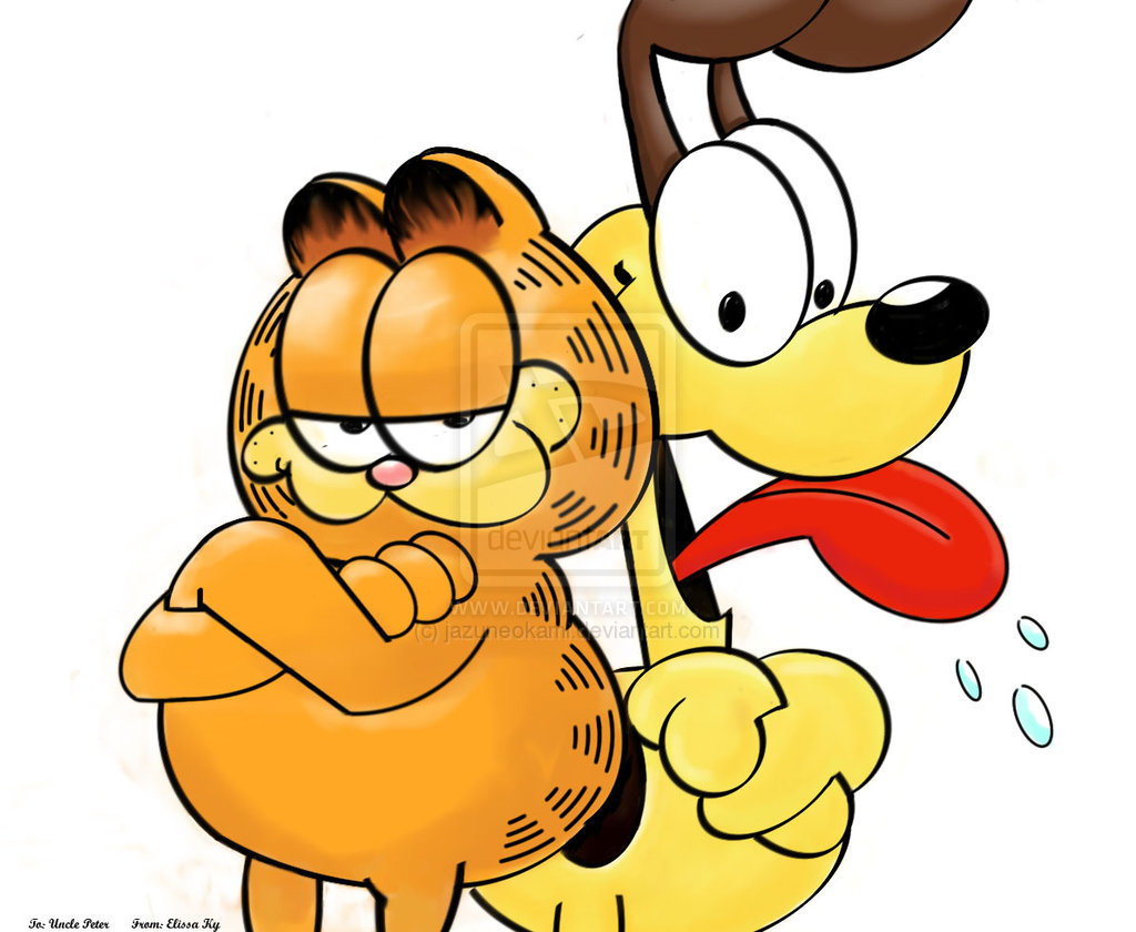Garfield And Odie By Jazzyokami Fan Art Cartoons Ics Digital