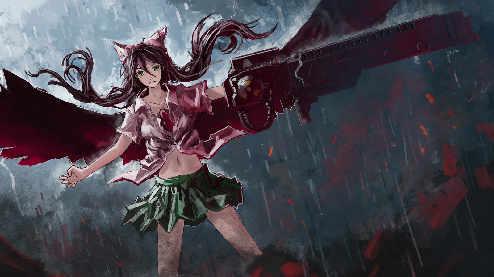 Anime Girl Gun HD Wallpaper Desktop Pc Background