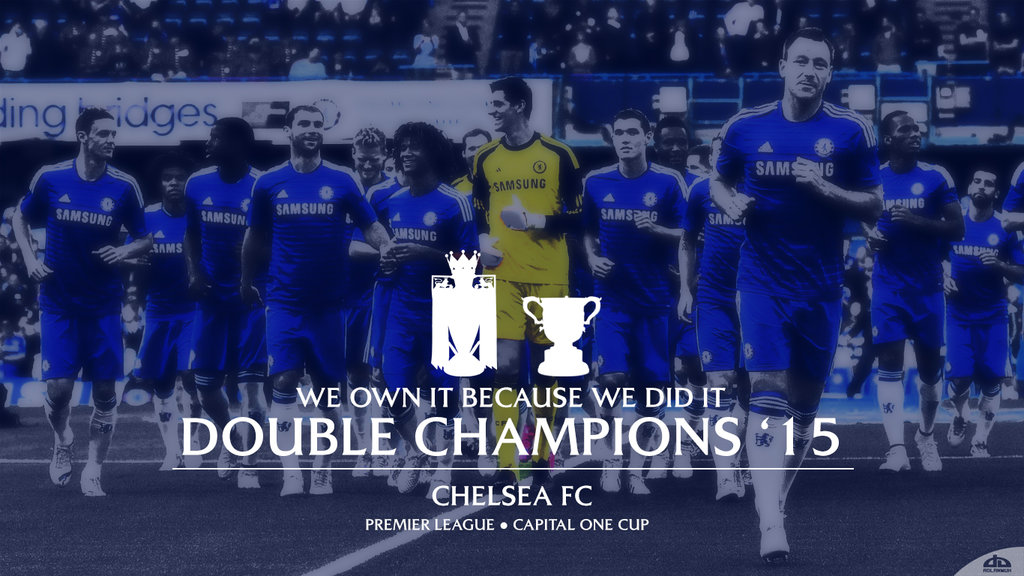 Chelsea Fc Double Champions Wallpaper By Adlanmuh