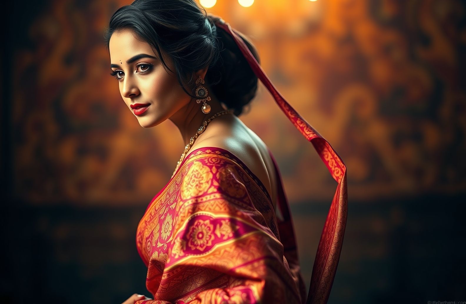 Saree Actress HD Wallpaper 1080p