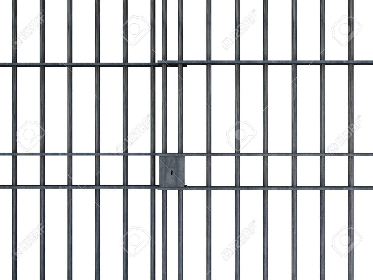 Jail Bars Isolated On White Background Stock Photo Picture And