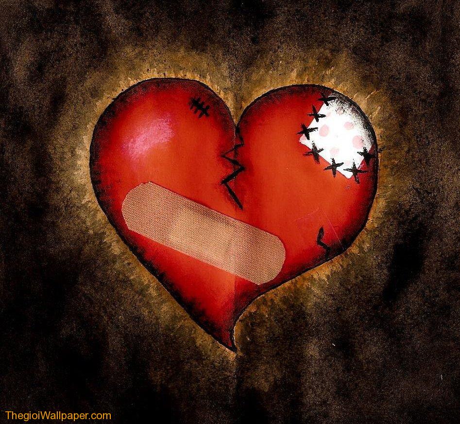 Wallpaper Broken Heart Background