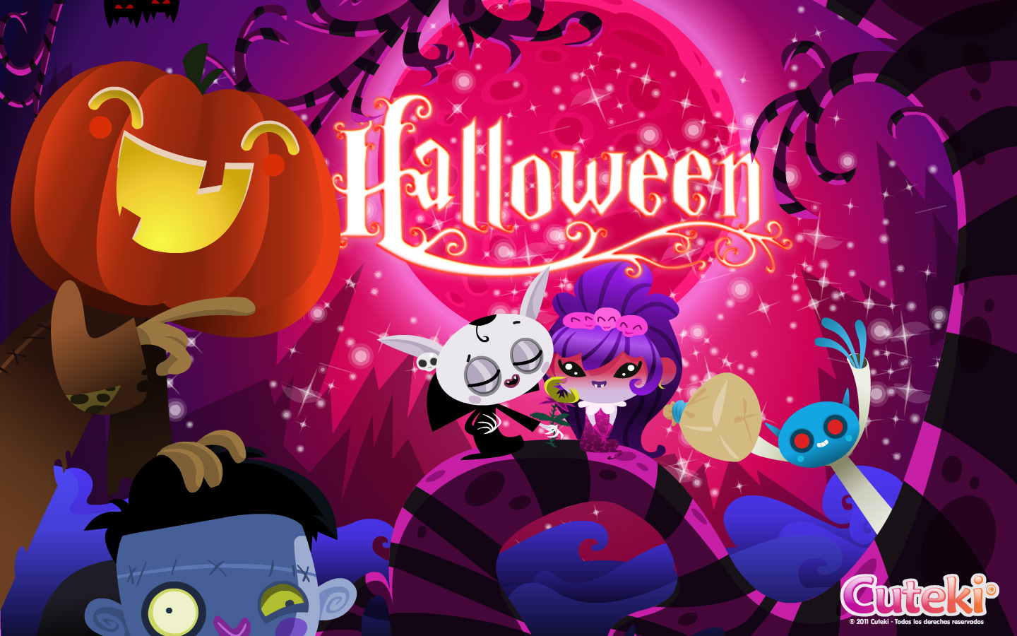 Cuteki Desktop Wallpaper Halloween Cute Kawaii