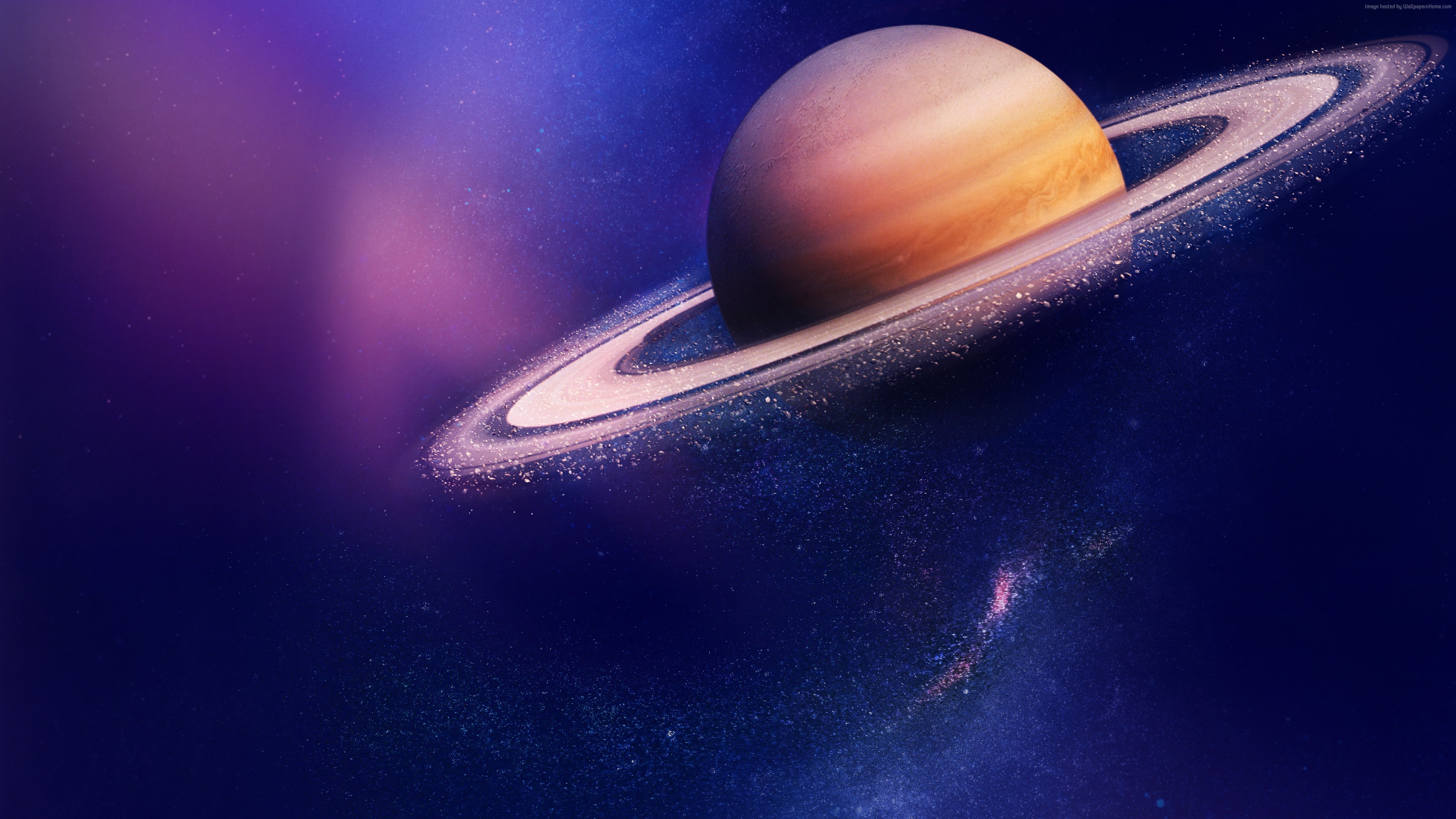 HD wallpaper Saturn and galaxy artwork space planet abstract star   space  Wallpaper Flare