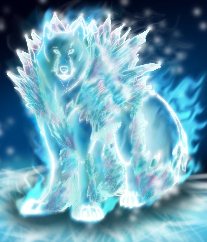 Ice Wolf With Wings