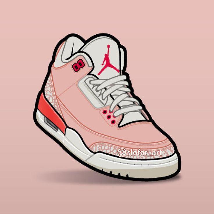 SLOFAR on Instagram Air Jordan Rust Pink sneakerart