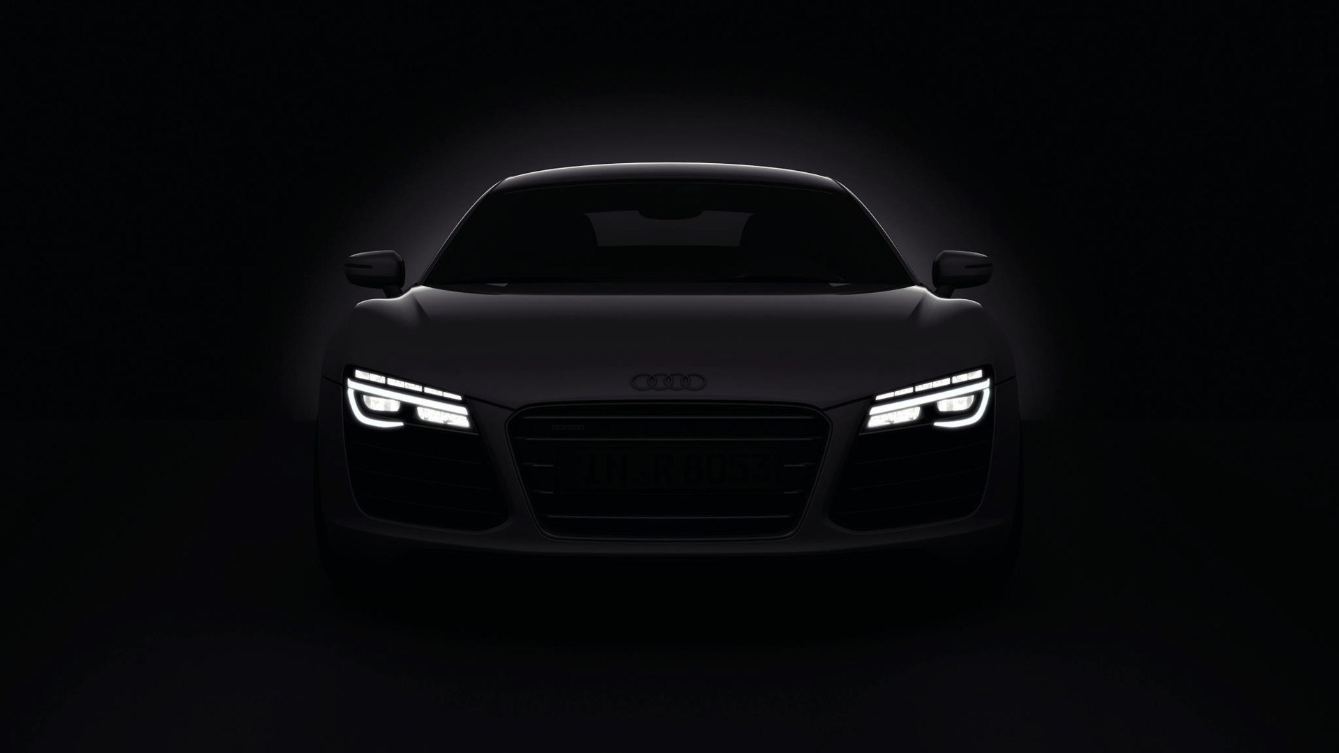 Dark Cars Audi R8 Headlights Wallpaper All Black HD