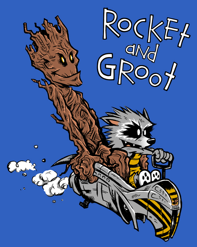 Get Your Rocket Raccoon And Groot T Shirt From Teefury The